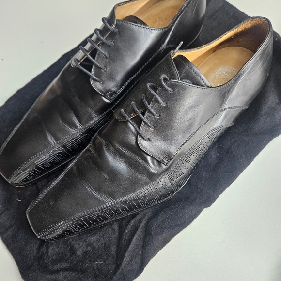 Vintage Versace Men\'s Black Leather Dress Shoes main image 10